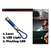 LED Torch, Red Laser Pointer Pen Light Keychain Beam